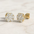 Lab Grown Daisy Stud Earrings