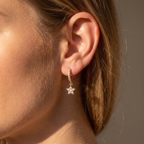 CZ Star Drop Earring